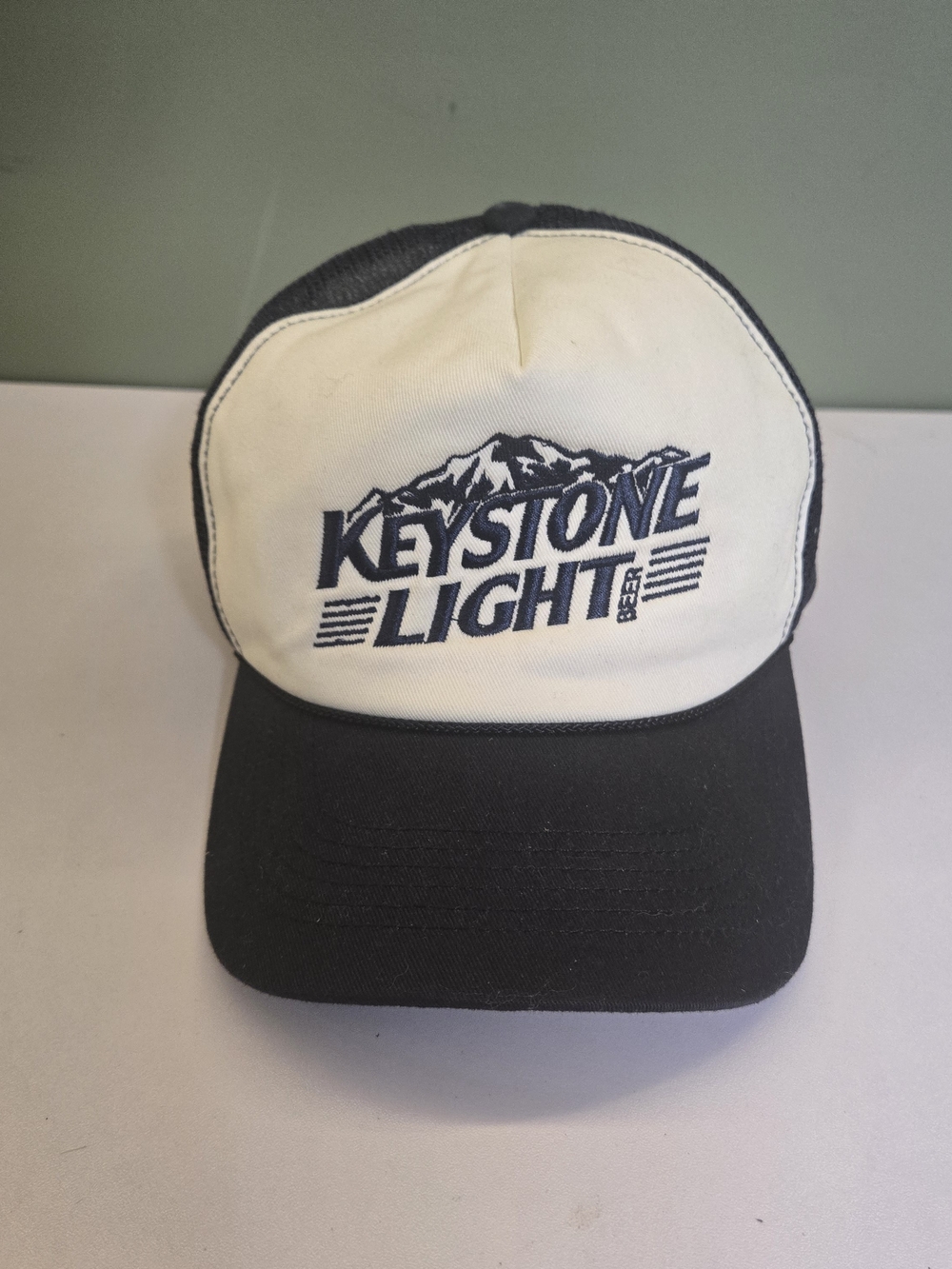 Vintage Keystone Light Trucker Hat Retro Beer Promo Mesh Cap Snapback